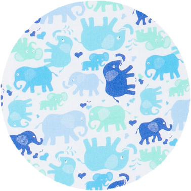 MAMO-TATO Poduszka podusia przytulanka z wypełnieniem – 30x40 - Słonie niebiesko-zielone