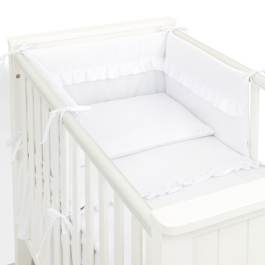 MAMO-TATO 3-el pościel SOFT dla niemowląt 100x135 do łóżeczka 60x120 - Biała