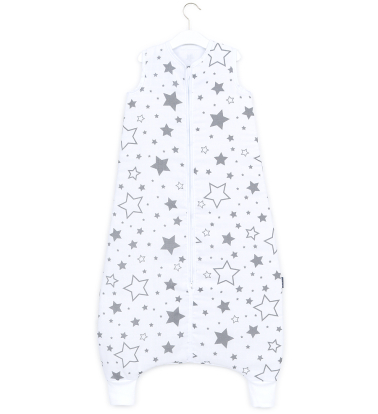 MAMO-TATO Śpiworek 0,5 TOG dla dziecka muślinowy z nogawkami 98 - 116 "L" - Duże gwiazdy