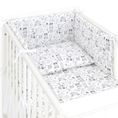 MAMO-TATO 3-el pościel dla niemowląt PREMIUM do łóżeczka 70x140 - Bór biały