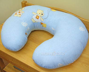 MAMO-TATO Poszewka na poduszkę do karmienia "ROGAL" Baloniki błękitne