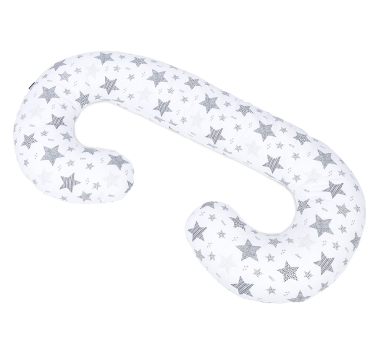 MAMO-TATO Poduszka dla kobiet w ciąży XXL "C" - Starmix szary